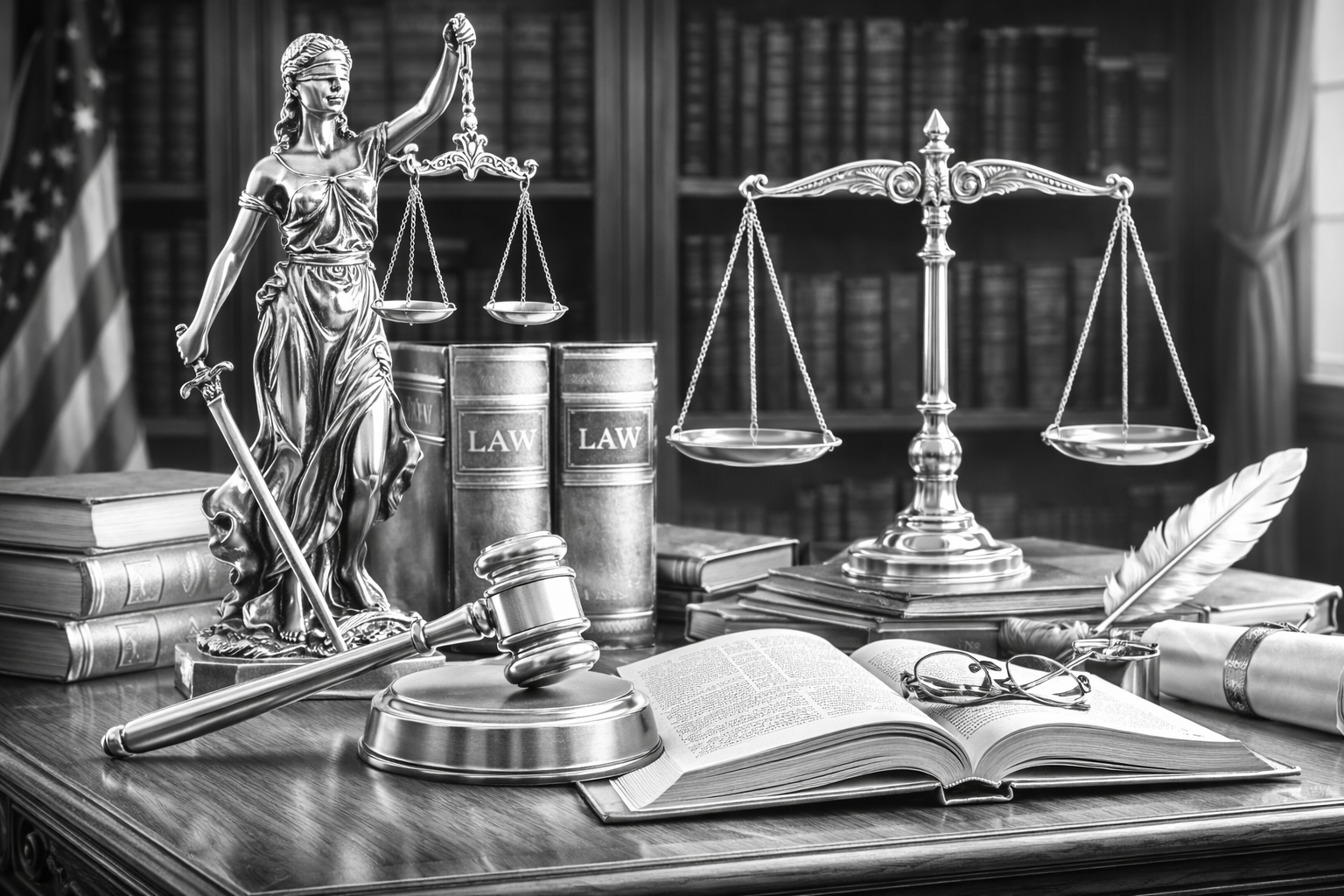 Derecho como sistema total de poder, orden y consecuencias jurídicas en la vida real.